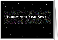 simply black - happy new year sexy card