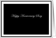 simply black - happy anniversary, sexy card