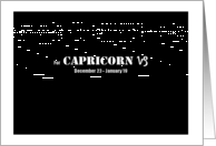 Capricorn - Simply Black card
