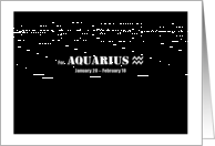 Aquarius - Simply Black card