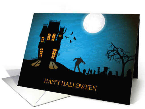 Zombie Graveyard Halloween card (1136518)