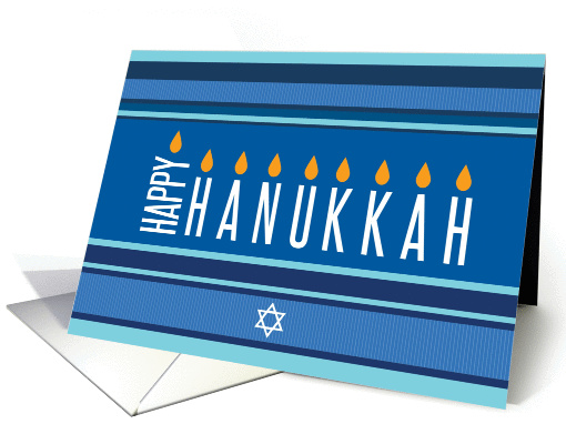 Striped Hanukkah Candles card (1145920)