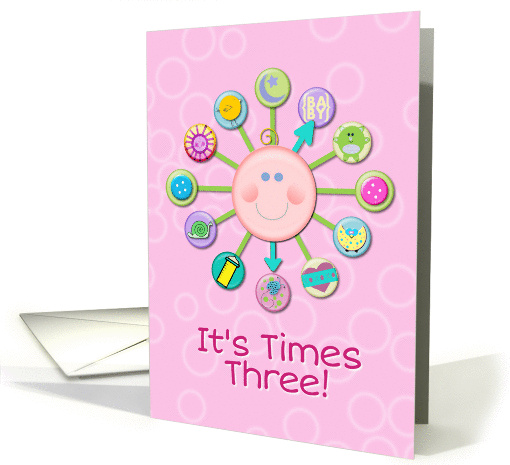 Triplet Girls New Baby Congratulations Welcome Clock It's... (1111894)