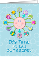 We’re Expecting Baby Boy Announcements Cute Baby Clock card