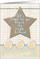 High School Back to School Stars and Notebook Paper card