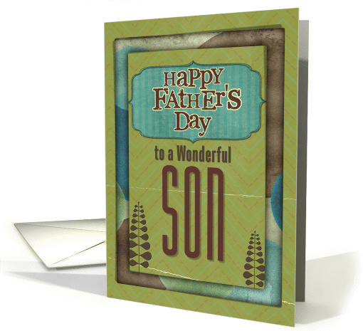 Happy Father's Day Wonderful Son Trees and Frame card (1149198)