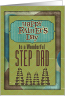 Happy Father’s Day Wonderful Step Dad Trees and Frame card