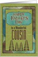 Happy Father’s Day Wonderful Cousin Trees and Frame card