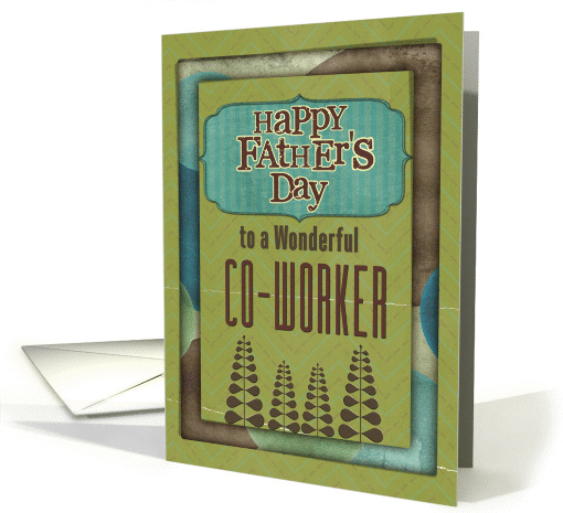 Happy Father's Day Wonderful Co-Worker Trees and Frame card (1149496)