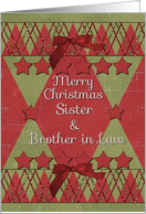 Merry Christmas Sister & Brother in Law Scrapbook Style Stars card