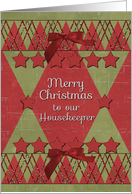 Merry Christmas to our Housekeeper Scrapbook Style Stars card