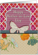 Happy Mother-in-Law Day Flowers and Butterflies card