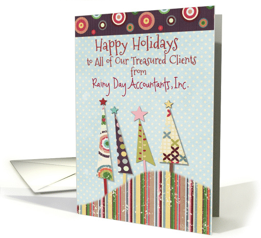 Happy Holidays from Business Personlized Name Colorful... (1187274)