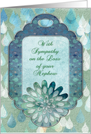 With Sympathy on the Loss of your Nephew Raindrops card