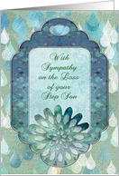 With Sympathy on the Loss of your Step Son Raindrops card