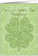 Happy St. Patrick’s Day Neighbor Irish Blessing Four Leaf Clover card
