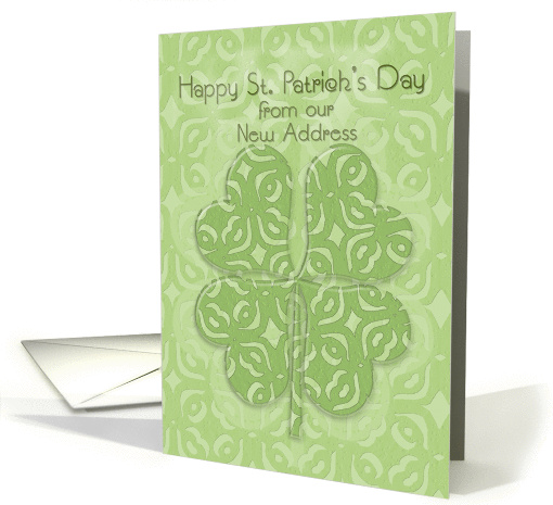 Happy St. Patrick's Day From New Address Irish Blessing card (1232204)