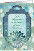 With Sympathy on the Loss of your Boyfriend Raindrops card