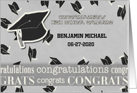 High School Graduation Custom Name and Date Congratulations card