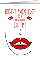 Happy Birthday to Dentist Big Smiles card