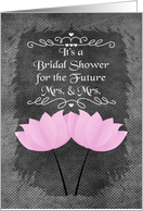 Bridal Shower Invitation for Future Mrs.and Mrs.Lesbian Chalkboard card