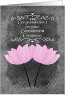 Commitment Ceremony Congratulations for Lesbian Couple Flowers card