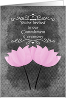 Commitment Ceremony for Lesbian Couple Invitation Flowers card