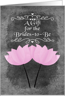 Bridal Shower Gift for Brides to Be Lesbian Couple Flowers card