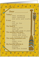 Letter from Camper Humorous Circle the Answer Activity card