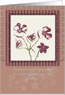 Expressions of Sympathy for Suicide Violet Flowers card