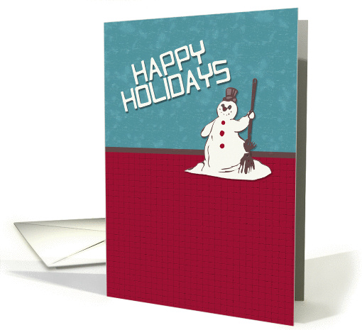 Happy Holidays Happy Snowman Holiday Greetings card (1342948)