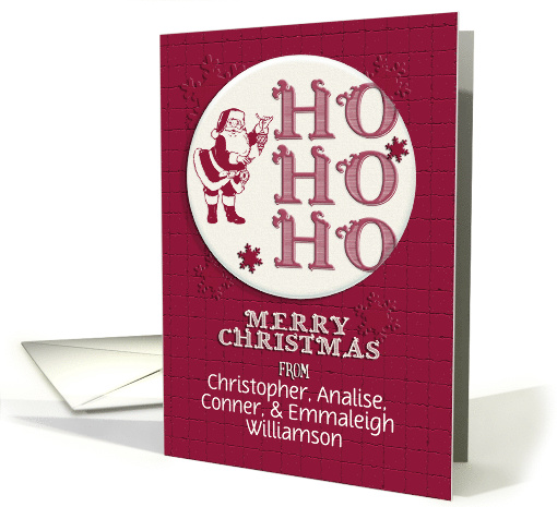 Merry Christmas Custom Name Personalized Santa Ho Ho Ho... (1345614)