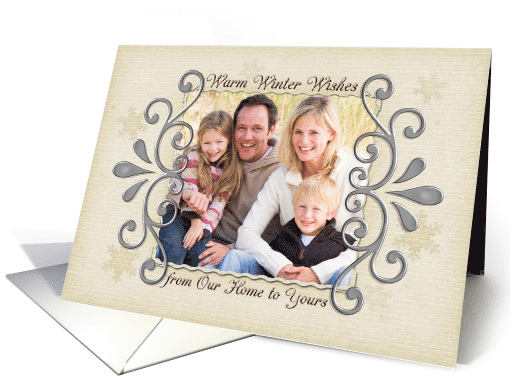 Christmas Greetings from Our Home to Yours Custom Photo card (1346596)