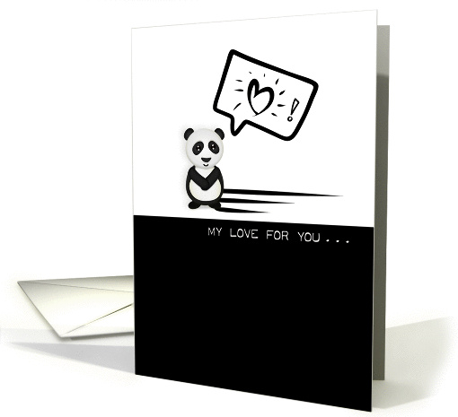 Happy Valentine's Day Cute Panda Bear You Make Humorous Valentine card