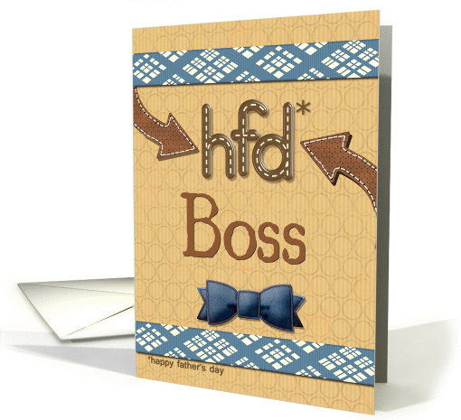 Father's Day for Boss Fun Bowtie Masculine Patterns... (1366496)