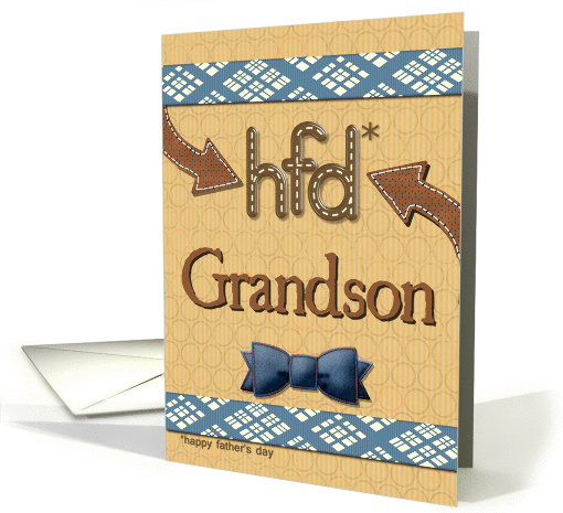 Father's Day for Grandson Fun Bowtie Masculine Patterns card (1366516)
