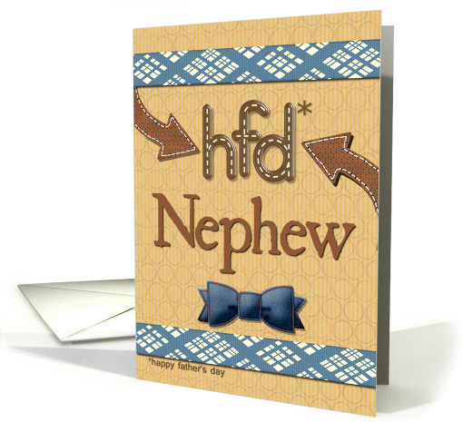 Father's Day for Nephew Fun Bowtie Masculine Patterns card (1366518)