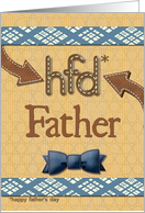 Father’s Day for Father Fun Bowtie Masculine Patterns card