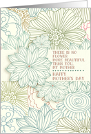 Happy Mother’s Day Beautiful Flower Mother Pretty Botanical Pattern card