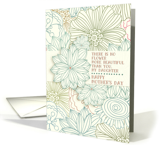 Daughter Mother's Day Beautiful Flower Pretty Botanical card (1370418)