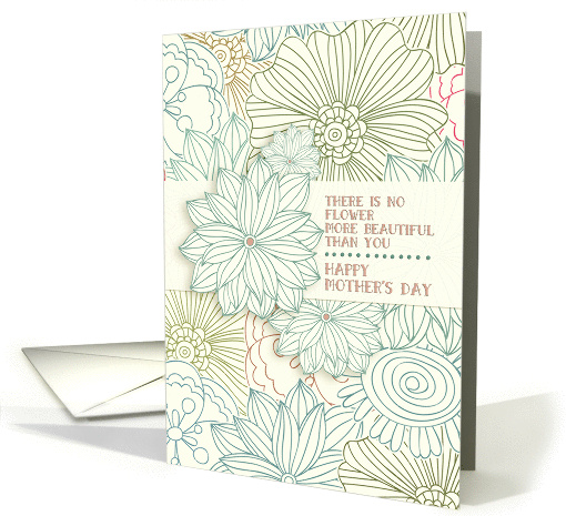 Happy Mother's Day Beautiful Flower Pretty Botanical Pattern card