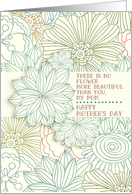 Happy Mother’s Day Mum Beautiful Flower Pretty Botanical Pattern card