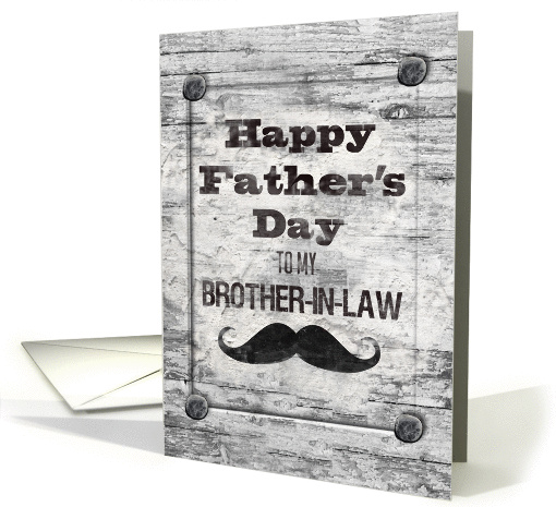 Happy Father's Day for Brother-in-Law Masculine Rustic Mustache card
