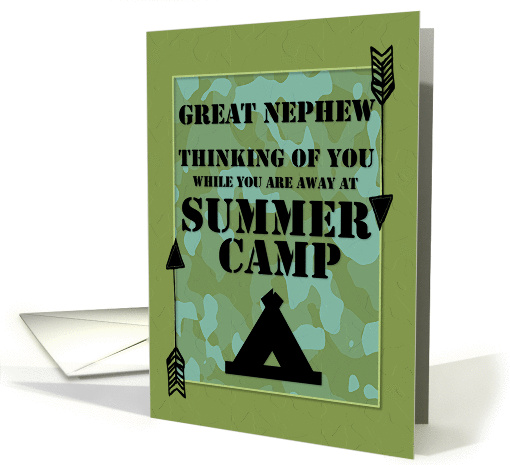 Thinking of You Great Nephew Away at Summer Camp Camo... (1386588)