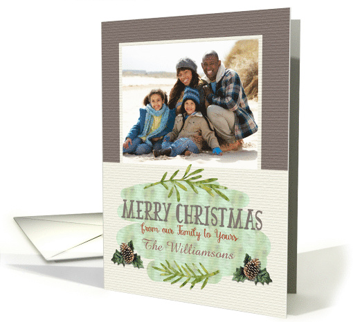 Merry Christmas Custom Name and Photo Our Family to Yours... (1393632)