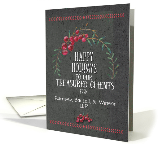 Happy Holidays Business to Clients Custom Business Name... (1408236)