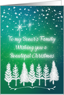 Merry Christmas to Organ Donor’s Family Trees & Snow Winter Scene card