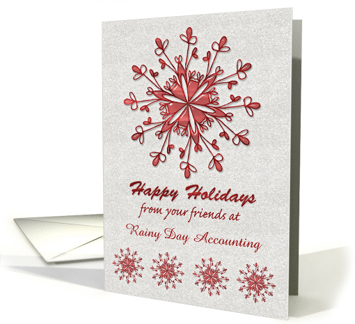 Happy Holidays from Business Custom Business Name Red... (1455010)