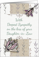 Sympathy for the loss of Daughter-in-Law Pretty Flowers card