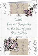 Sympathy for the loss of Step Mother Pretty Flowers card